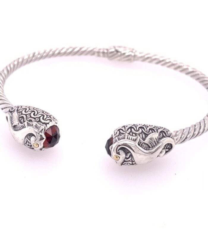 18KT Bali Garnet Seahorse Bng