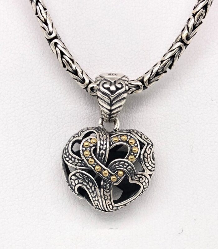 18KT Bali Hidden Heart Pendant