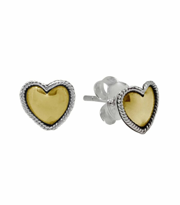 18KT Bali Heart Brdr Ear
