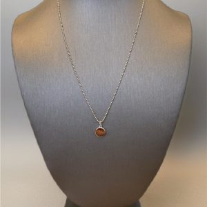 Sterling Silver 10mm High Polished Disk Pendant with Chain