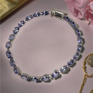 Sterling Silver 10ct Tanzanite Bracelets