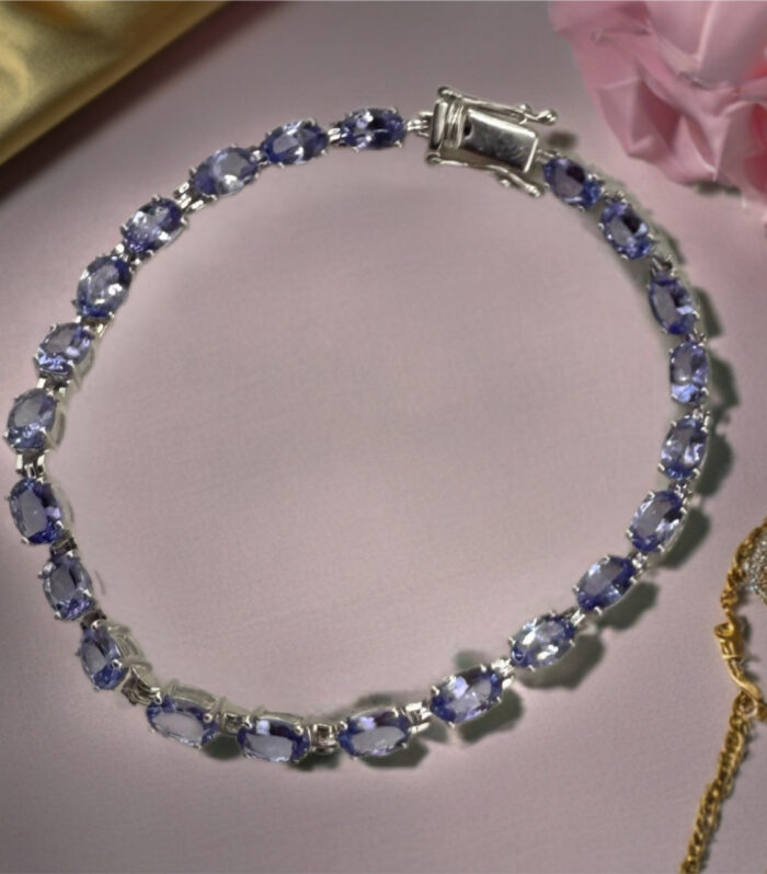 Sterling Silver 10ct Tanzanite Bracelets