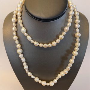 Sterling Silver Honora FWCP 36'' Necklace