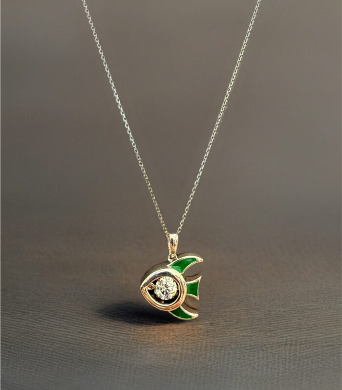 Sterling Silver Fish of Paradise GIM Pendant