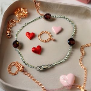 Sterling Silver 8mm Garnet Brillance Bead Bracelet