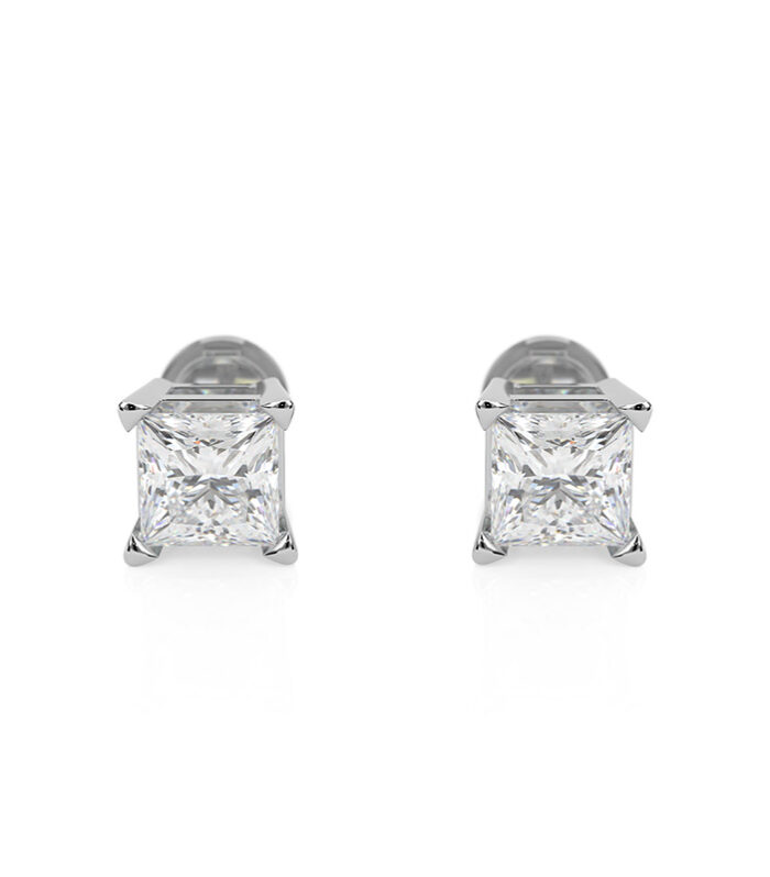 Princess Cut Stud