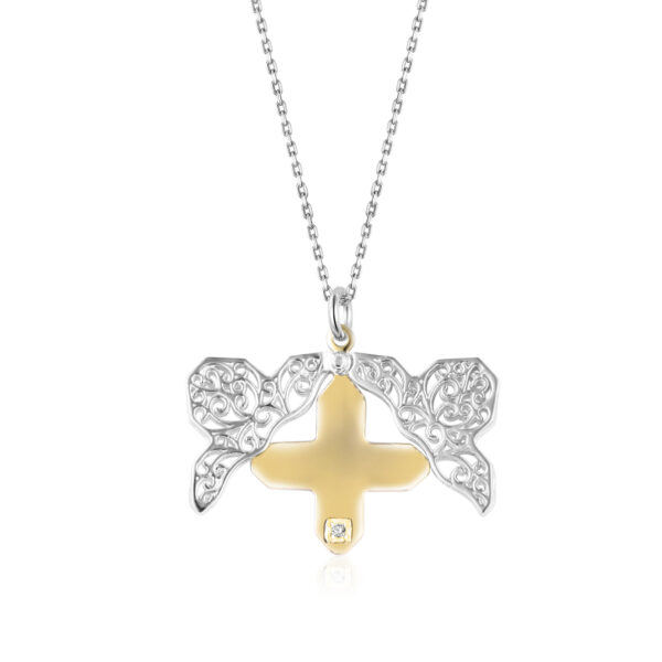 HIDDEN CLOVER W/ .01 DIA PENDANT