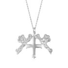 HIDDEN ROYAL CROSS W/ .01 DIA PENDANT