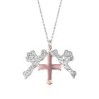 HIDDEN ROYAL CROSS W/ .01 DIA PENDANT