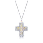 HIDDEN CROSS W/ .01 DIA PENDANT