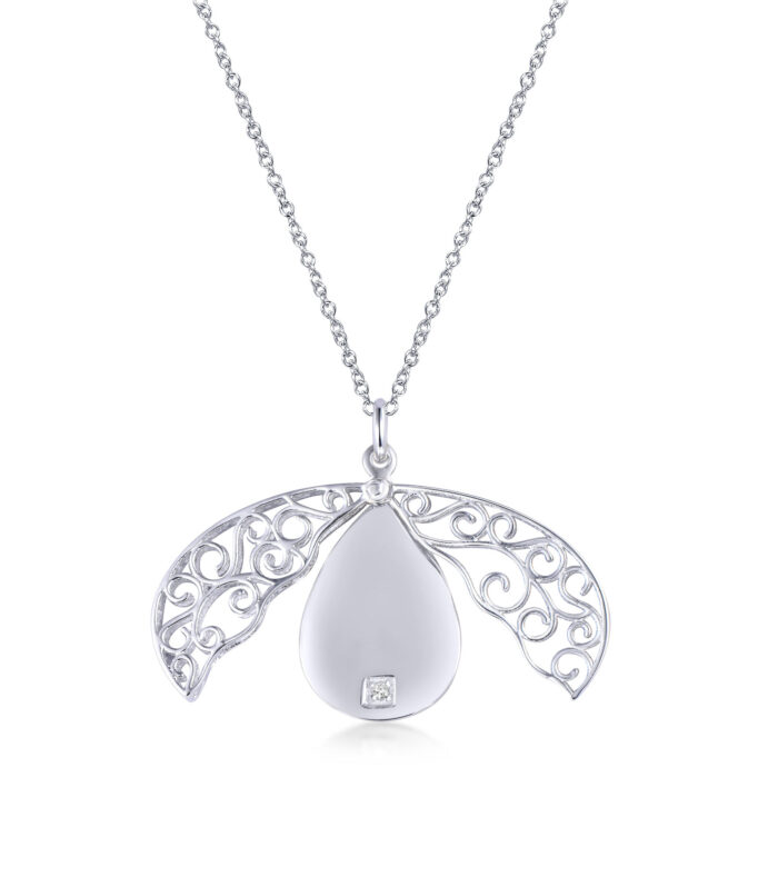 HIDDEN TEARDROP W/ .01 DIA PENDANT