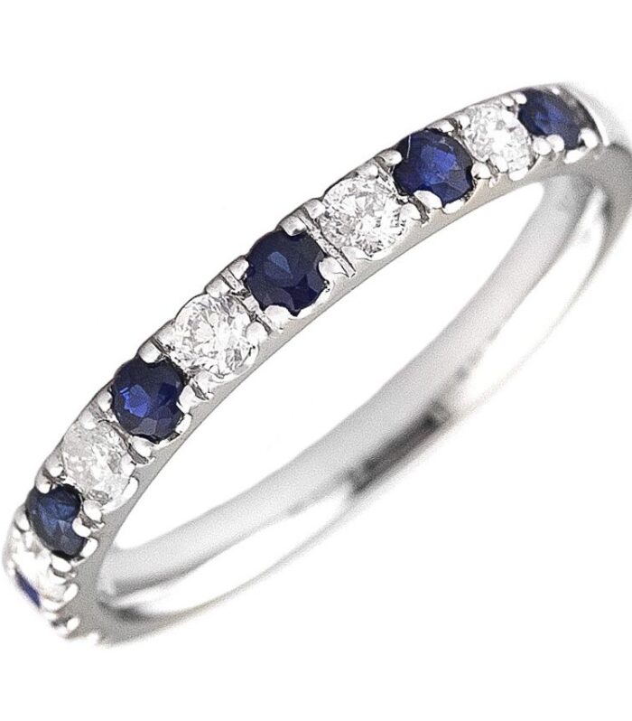 Round Saphirre & Diamond Band
