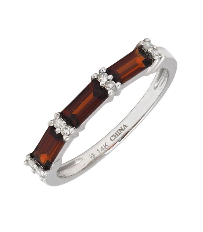 Garnet & Diamond Band