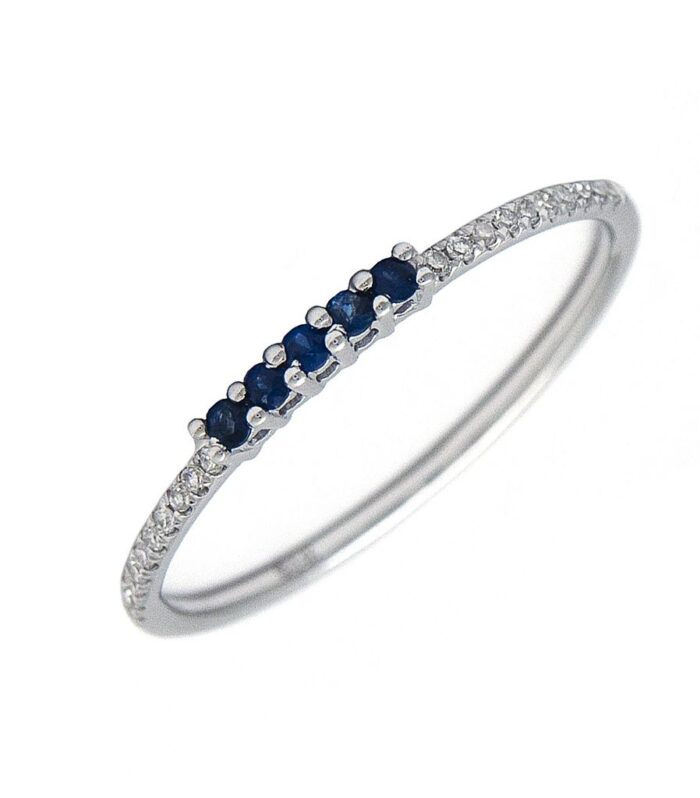 Sapphire & Diamond Stack Ring