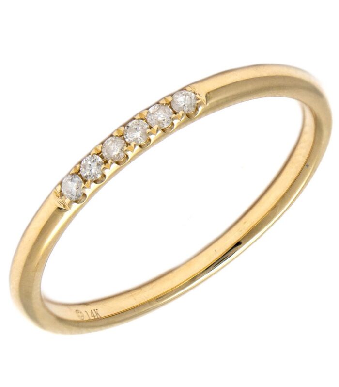 Single Row Diamond Stack Ring