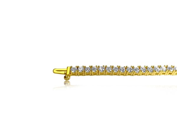 White Simulated Dia Tennis Bracelet