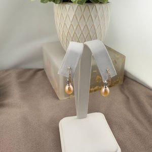 Sterling Silver FWP with .15ct Diamond Hinged Hoop