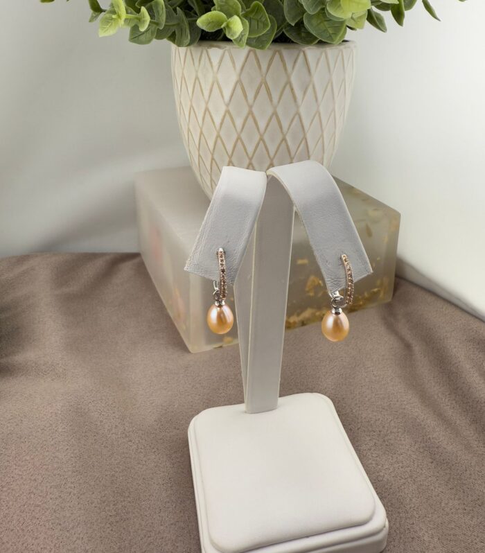 Sterling Silver FWP with .15ct Diamond Hinged Hoop