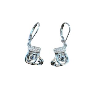 Sterling Silver Stocking Gems in Motion Earrings
