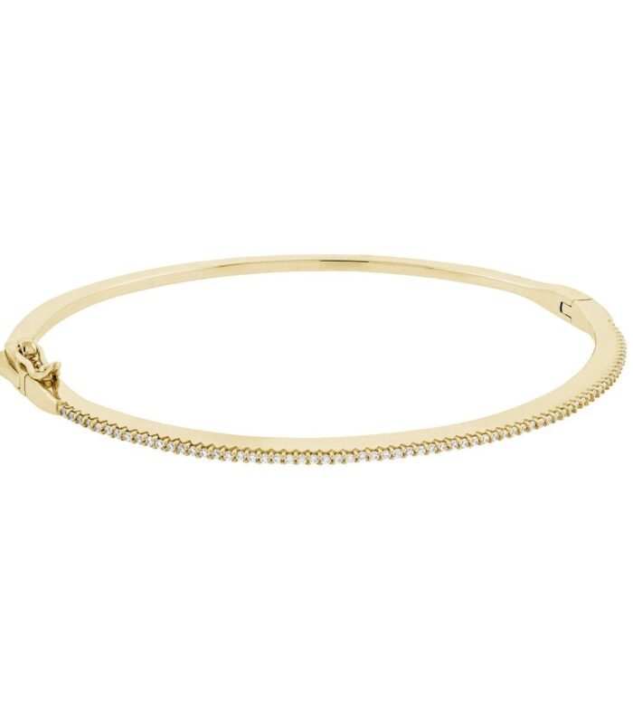 White CZ Razor Thin Bangle