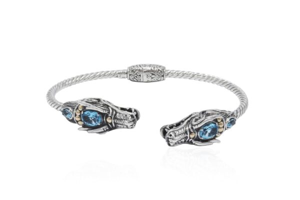 18KT BT Dragon Head Bali Bangle