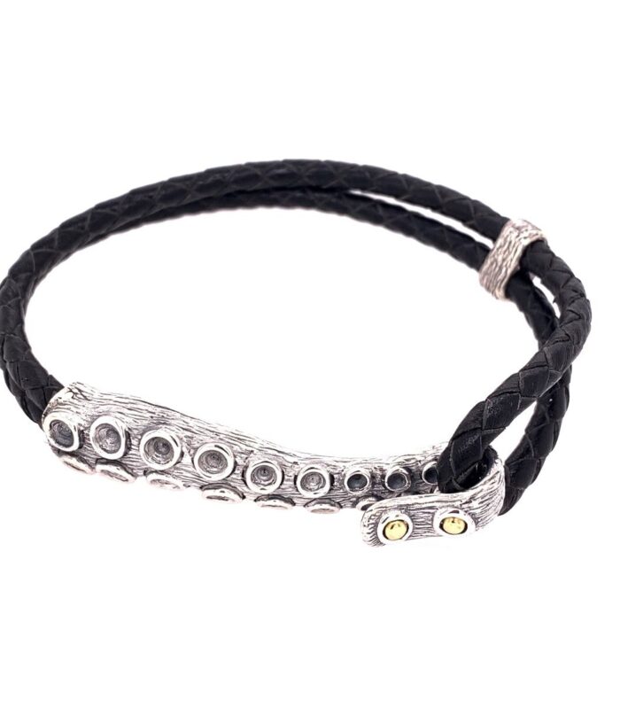 18KT Men's Bali Tentacle and Rope Bracelet