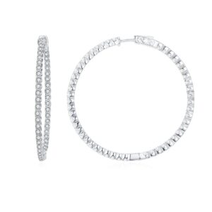 40mm Inside-out White CZ Hoops