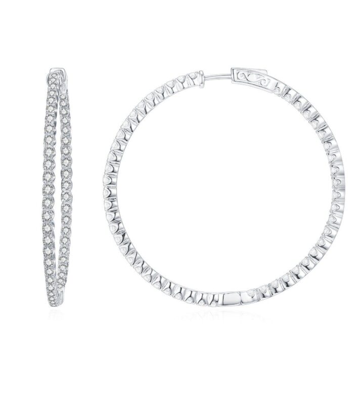 40mm Inside-out White CZ Hoops
