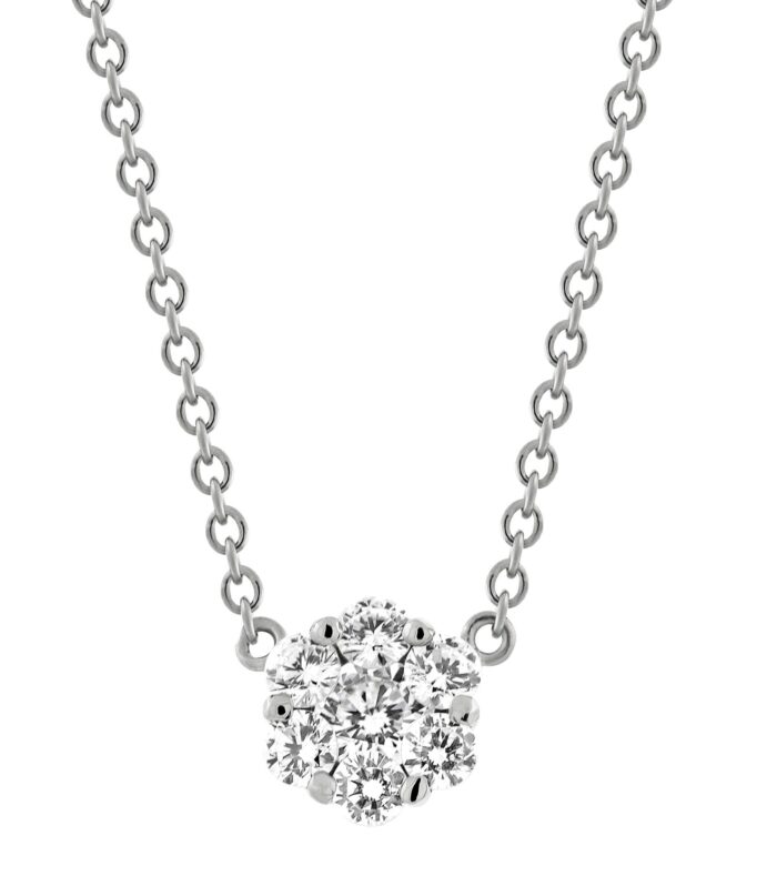 Royal White Swarovski CZ Pendant Necklace