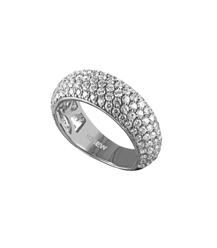Fancy Bezel CZ Ring