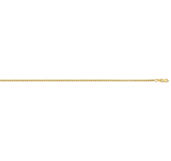 14k YG Diamond-Cut Box